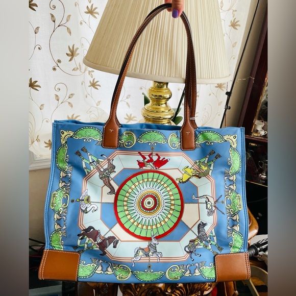 Brand New with Tag Tory Burch Large Ella Tote Bag, super pretty and vibrant!❤️ - Picture 4 of 7